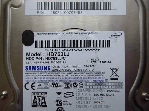 Samsung hd753lj p n - hd753lj, /