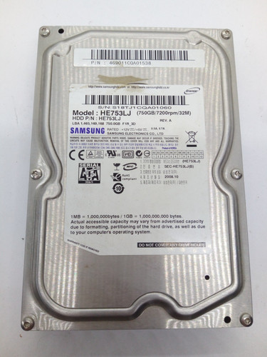 Samsung 750 disco rigido - gb,