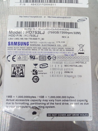 Samsung hd753lj hdd sata - samsung,