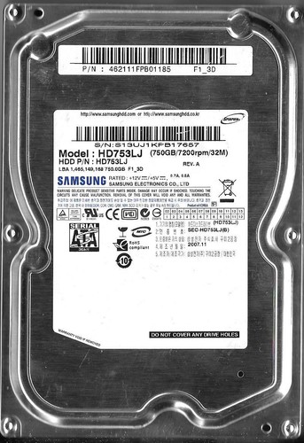 Samsung hd753lj 750 - 750, sata