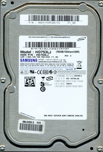 Samsung sata 750 hd753lj - samsung,